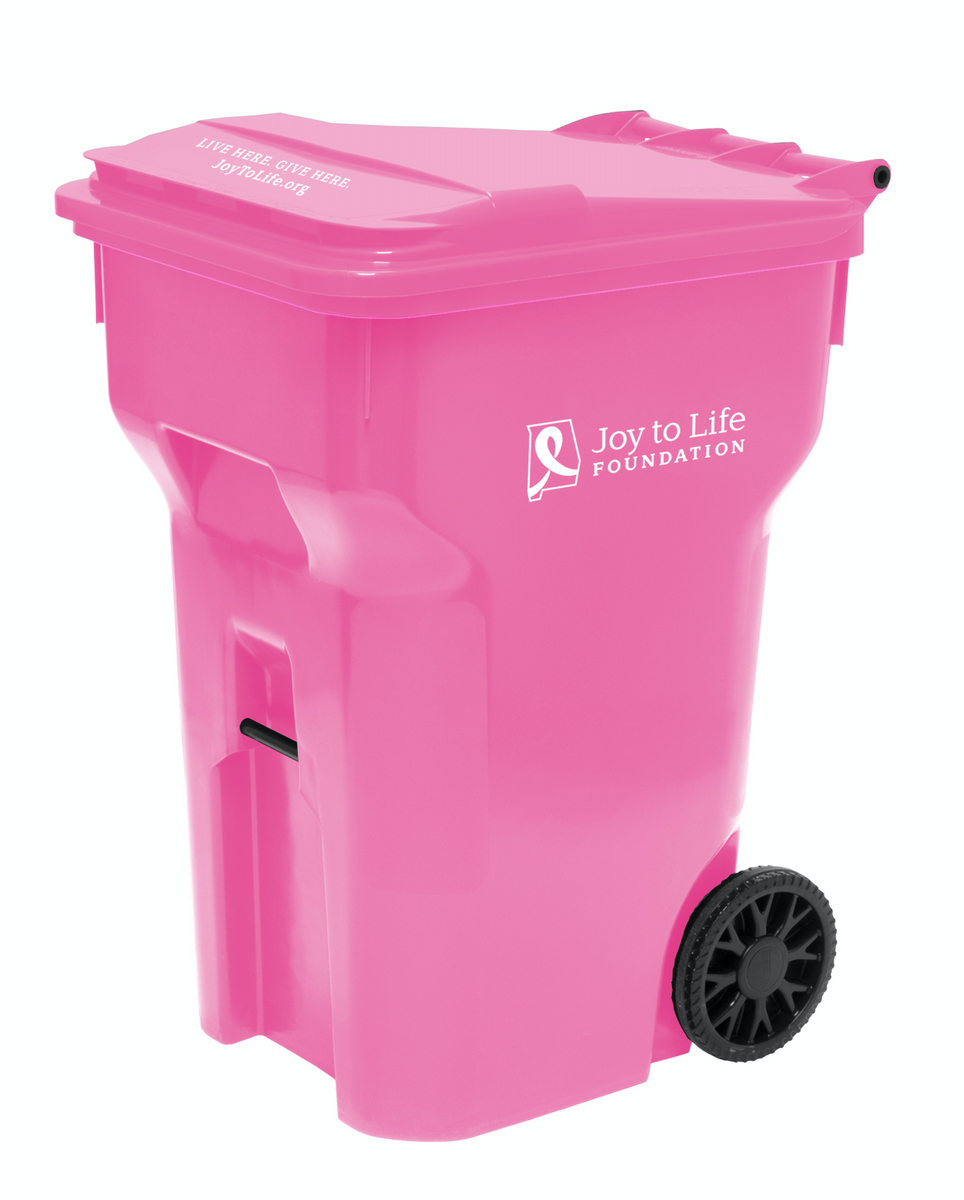 Pink on sale trash can